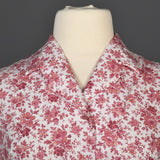 1950s Cotton Day Dress with Red Floral Print