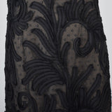 1960s Custom Floor Length Black Evening Dress