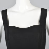 1990s Jil Sander Sleeveless Black Mini Dress