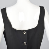 1990s Jil Sander Sleeveless Black Mini Dress