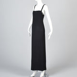 1970s Luis Estevez Black Knit Formal Dress & Jacket Set with Sequin Trim