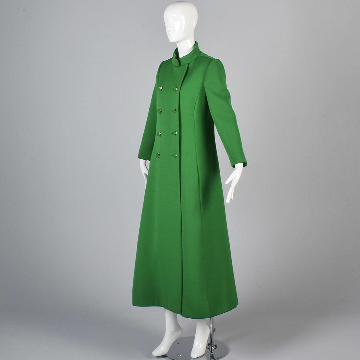 1960s Show Stopping Kelly Green Maxi Coat from Saks Fifth Avenue