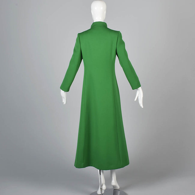 1960s Show Stopping Kelly Green Maxi Coat from Saks Fifth Avenue