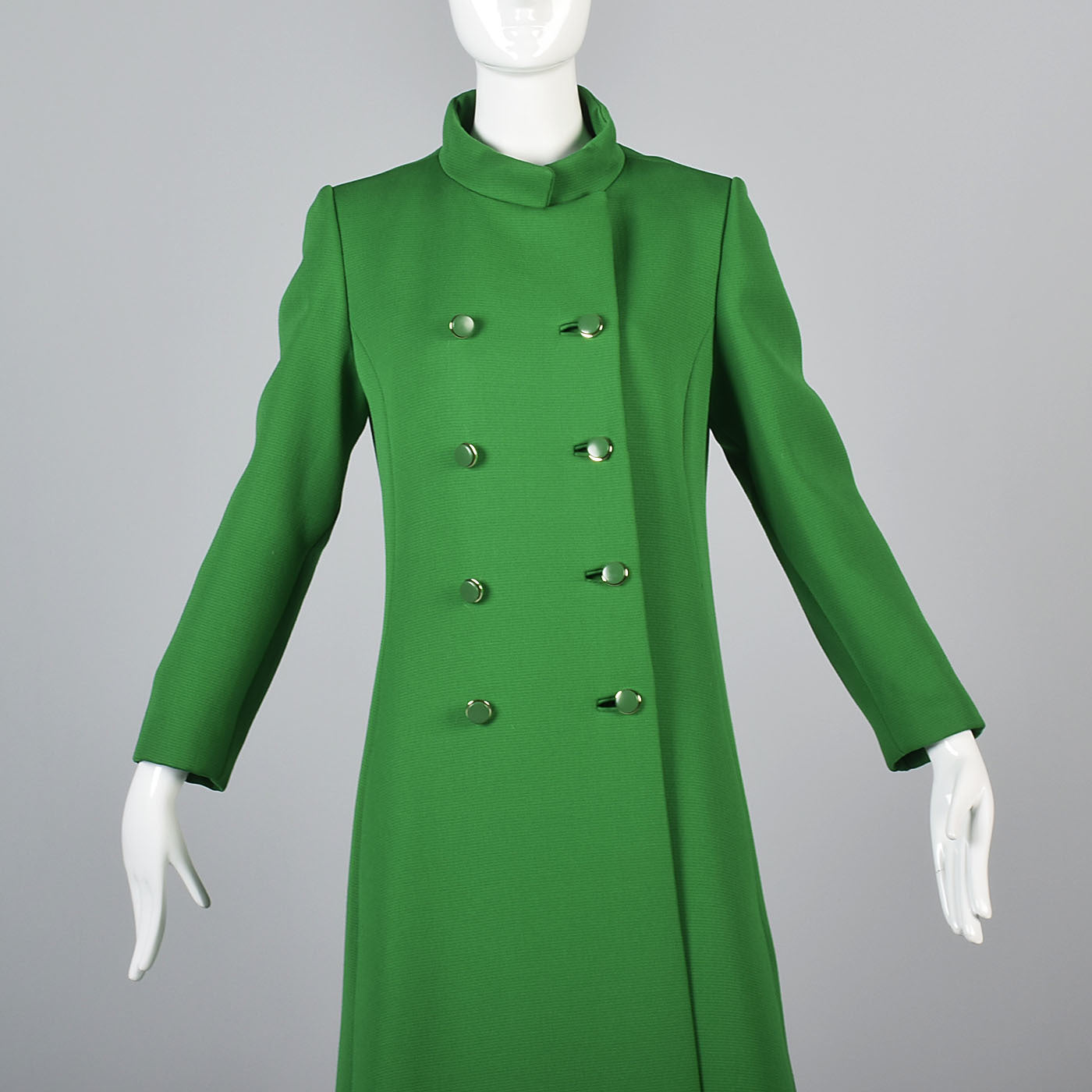1960s Show Stopping Kelly Green Maxi Coat from Saks Fifth Avenue