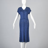 1930s Blue Ribbon Dress