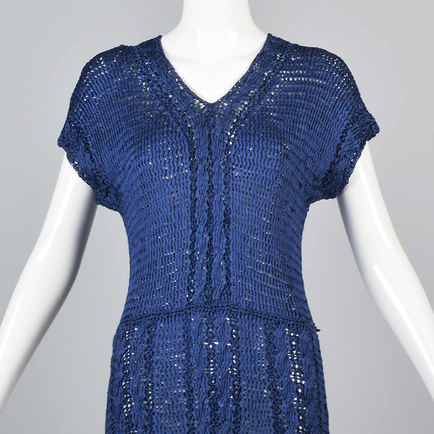 1930s Blue Ribbon Dress