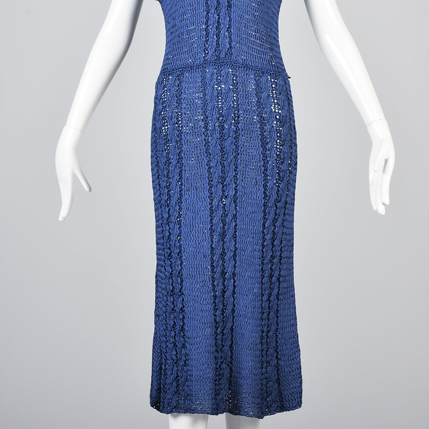 1930s Blue Ribbon Dress