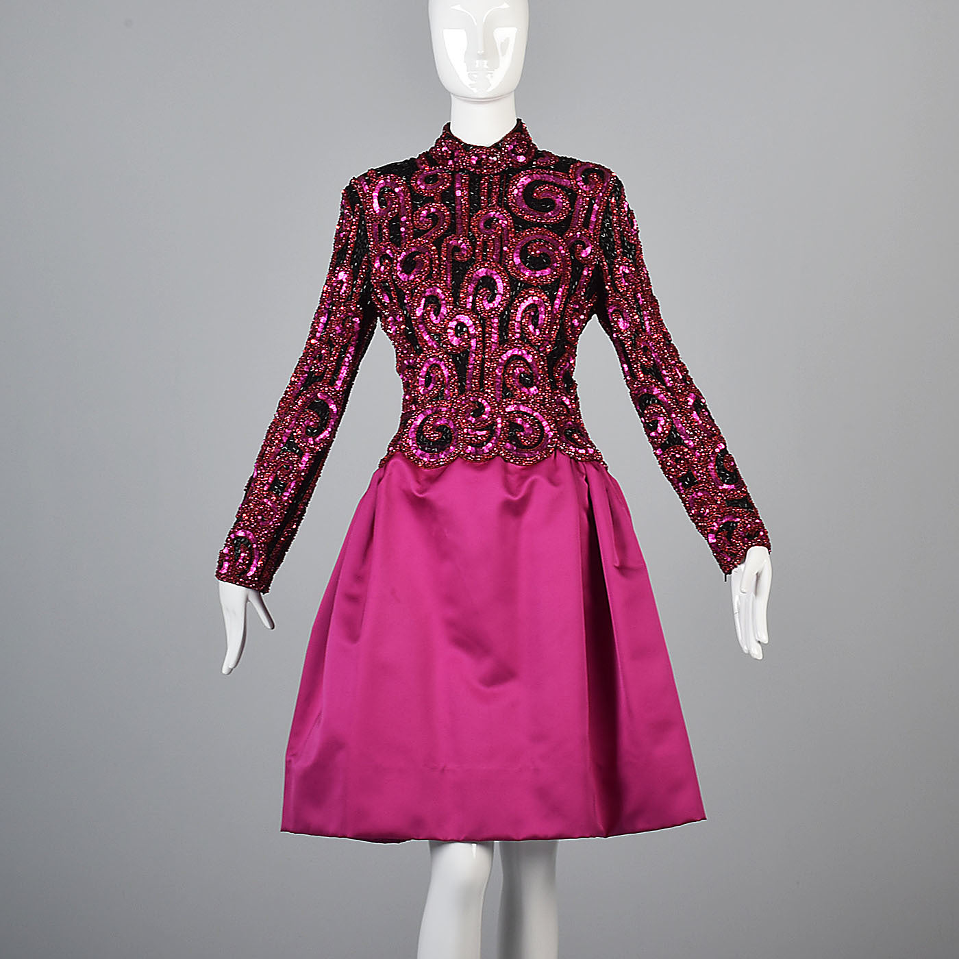 Heavily Beaded 1980s Bob Mackie Pink Evening Dress Style & Salvage Heavily Beaded 1980s Bob Mackie Pink Evening Dress Style & Salvage