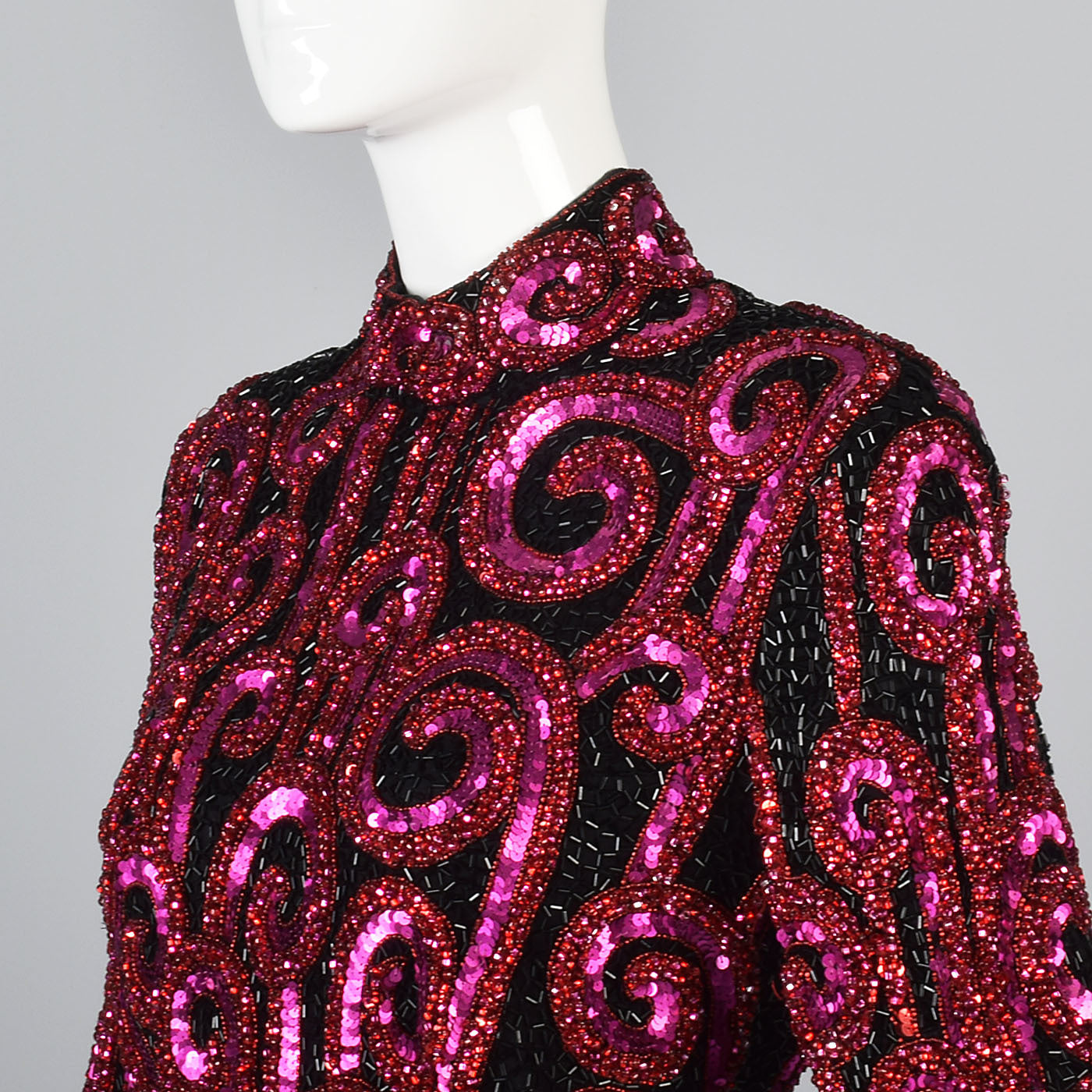 Heavily Beaded 1980s Bob Mackie Pink Evening  Dress