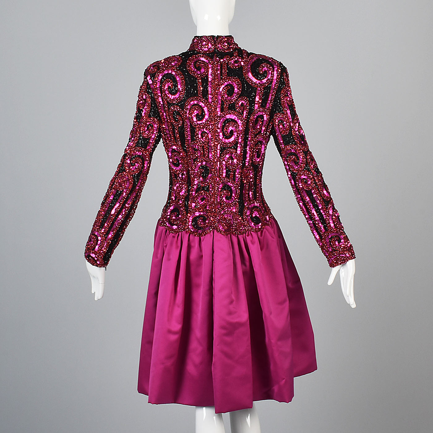 Heavily Beaded 1980s Bob Mackie Pink Evening Dress Style & Salvage Heavily Beaded 1980s Bob Mackie Pink Evening Dress Style & Salvage