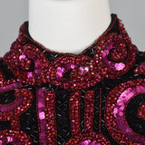 Heavily Beaded 1980s Bob Mackie Pink Evening  Dress