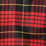 Victor Costa Black Velvet Pencil Dress with Red Tartan Plaid Peplum