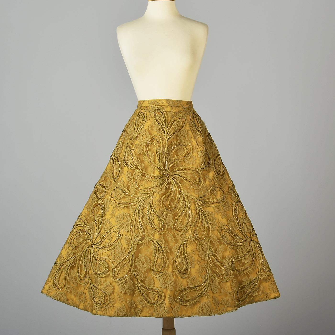 1950s Beaded Paisley Skirt