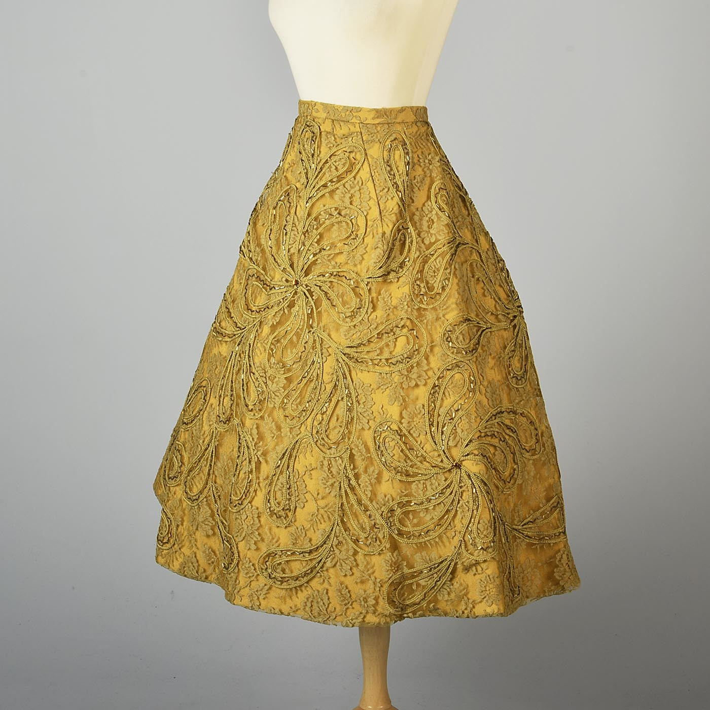 1950s Beaded Paisley Skirt
