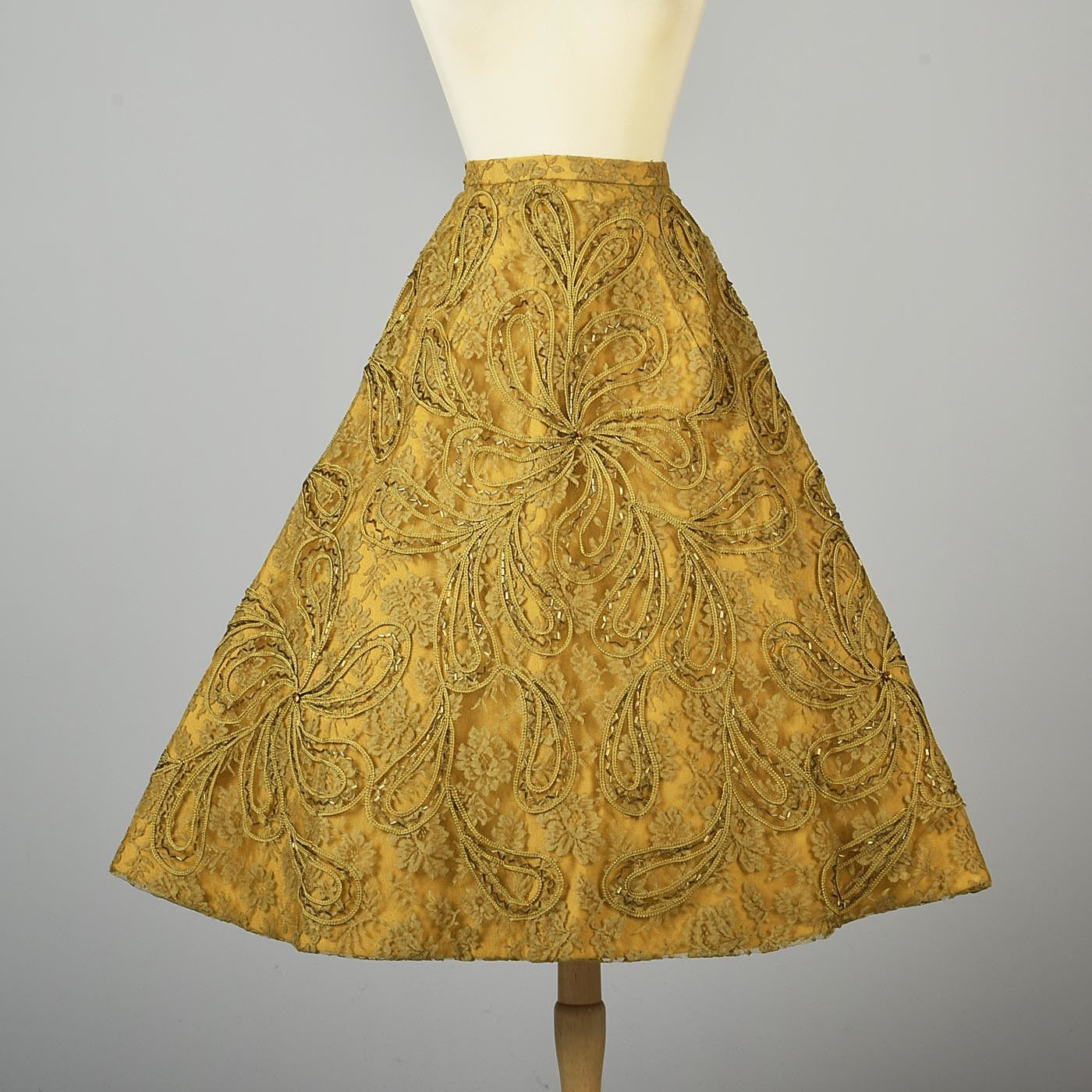 1950s Beaded Paisley Skirt