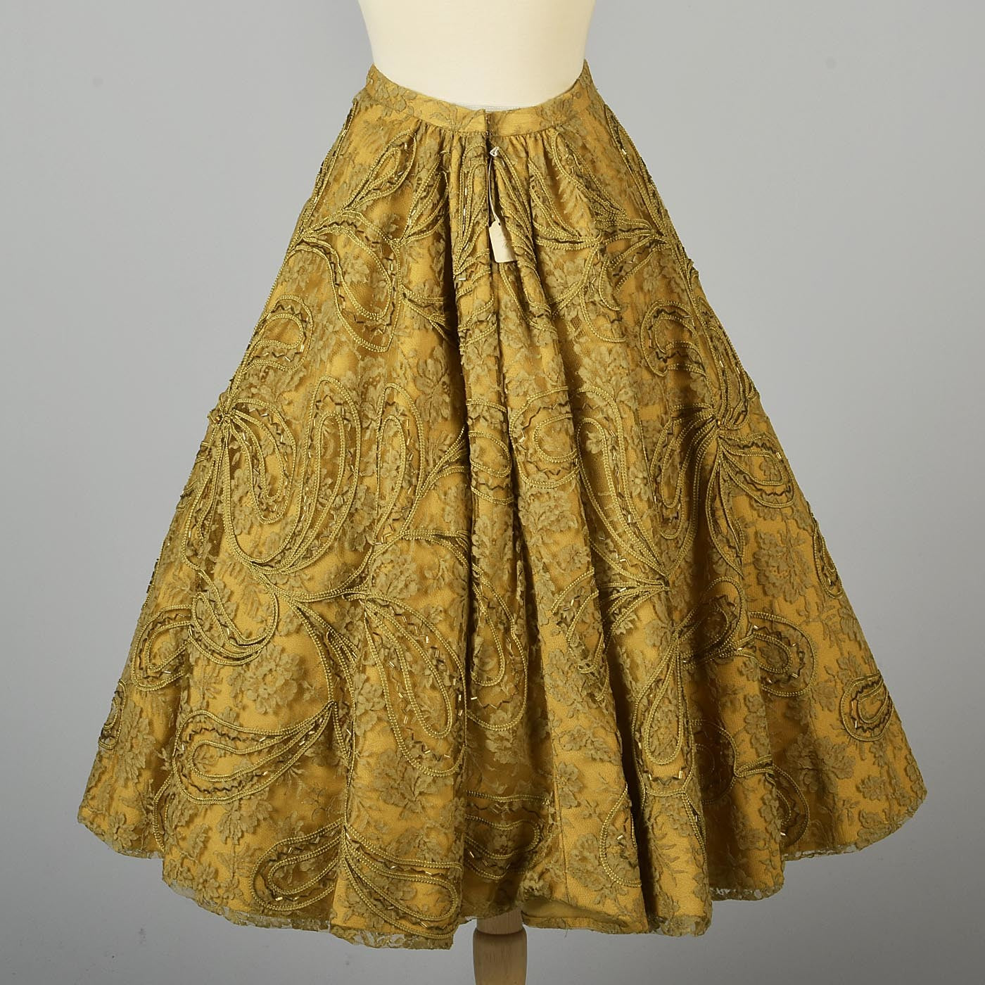 1950s Beaded Paisley Skirt