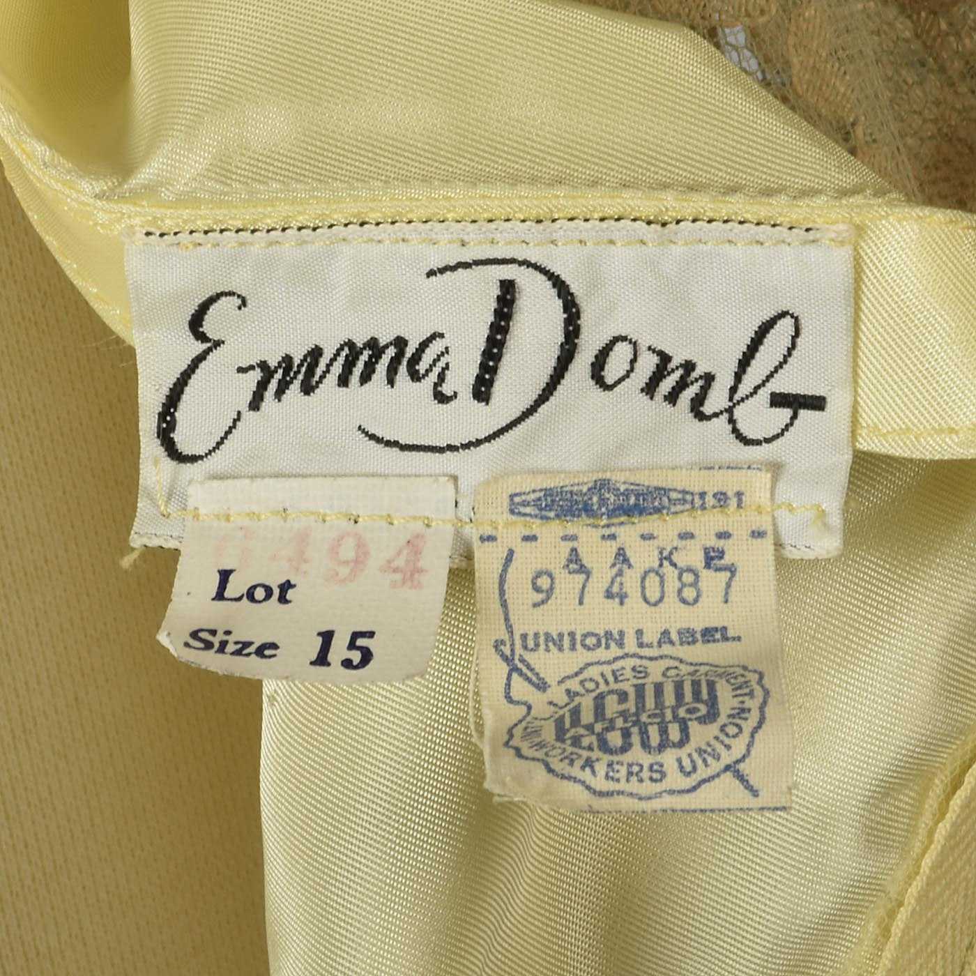 1950s Emma Domb Lace Party Dress