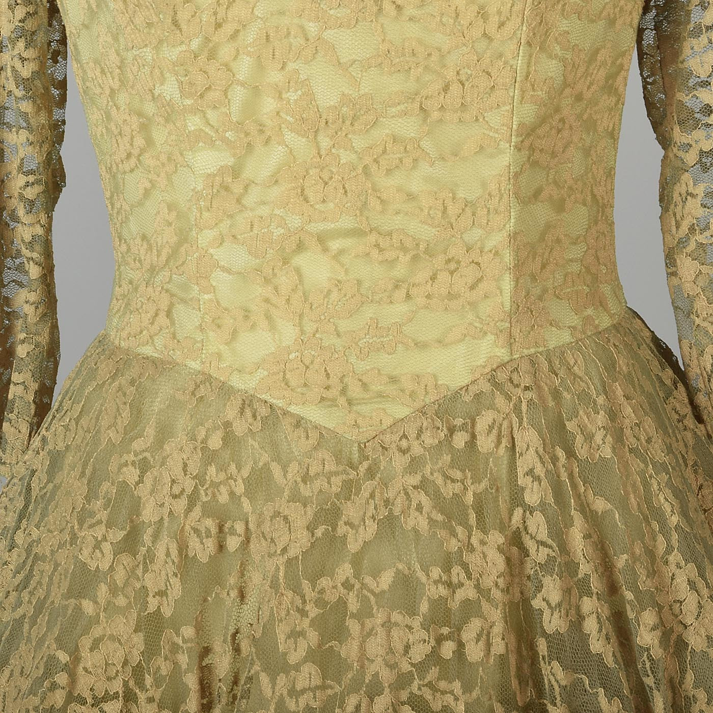 1950s Emma Domb Lace Party Dress