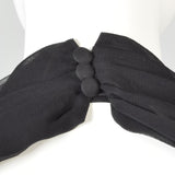 Yves Saint Laurent Black Velvet Dress with a Silk Chiffon Sash & Keyhole Waist