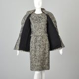 1960s Four Piece Tweed Set with Top, Skirt, Jacket, and Coat