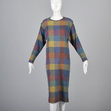 1980s Missoni Belted Shadow Plaid Sweater Dress