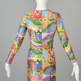 Robert David Morton Maxi Dress in a Signed Psychedelic Print
