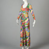 Robert David Morton Maxi Dress in a Signed Psychedelic Print