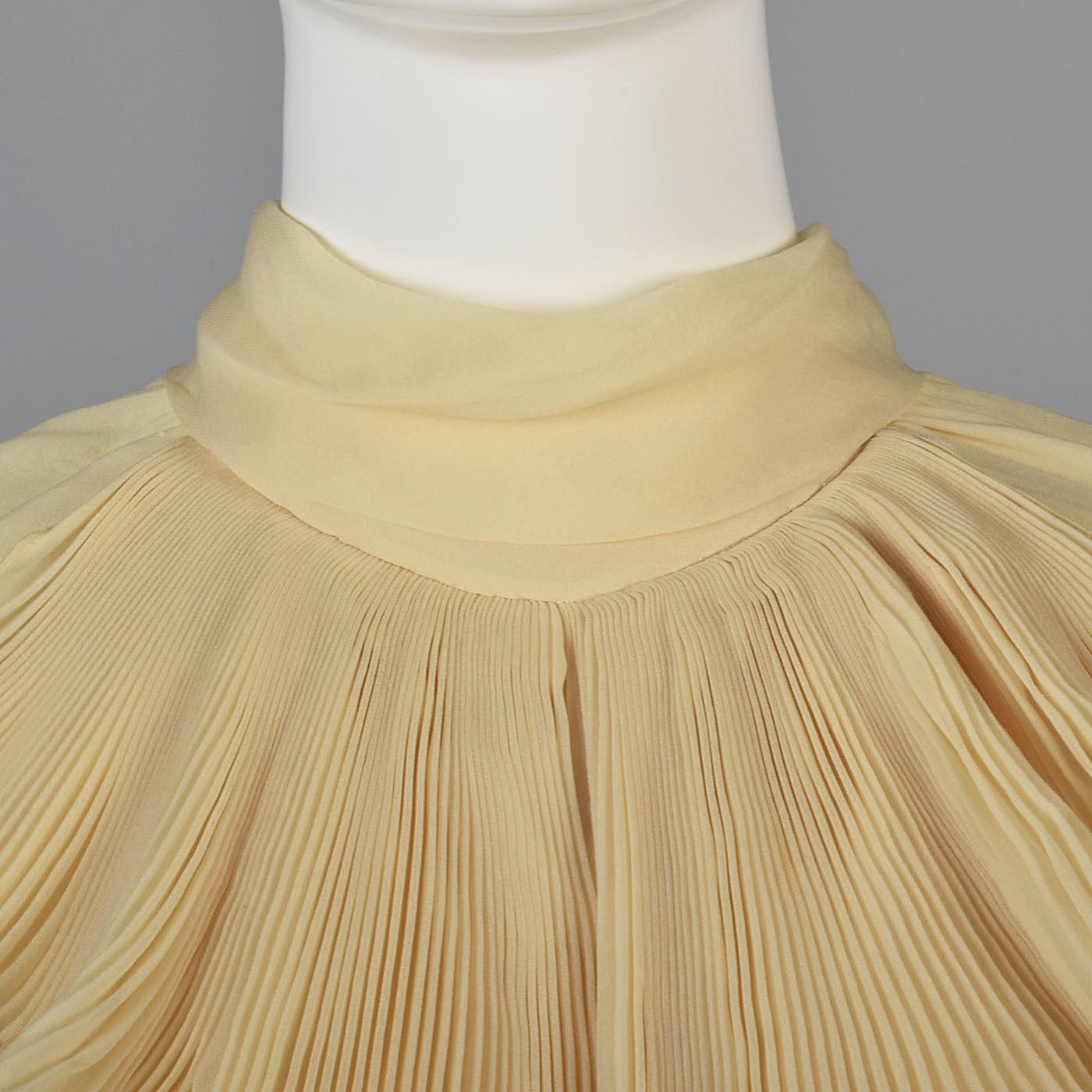 1970s Bill Blass Cream Silk Secretary Dress