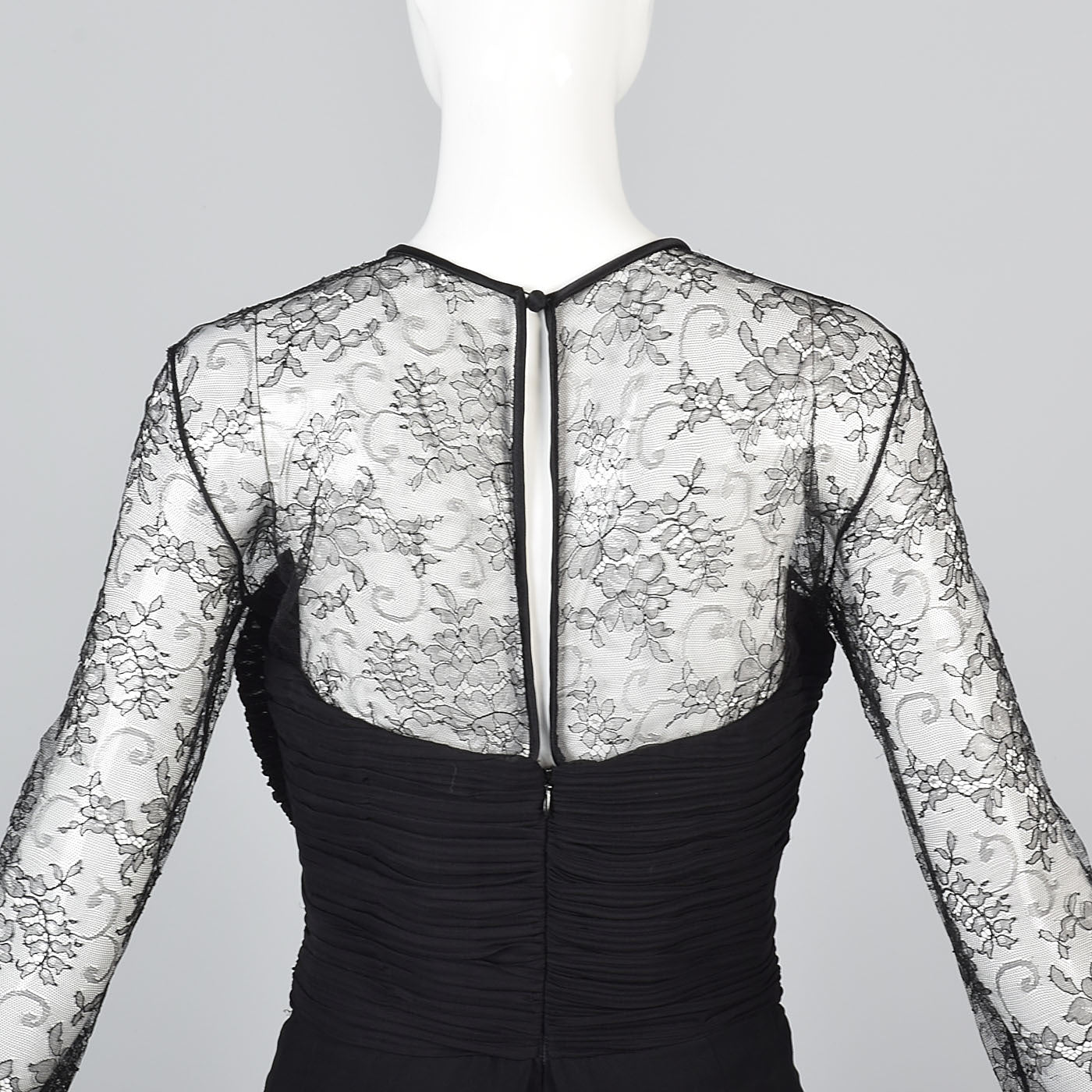1980s Stanley Platos Little Black Chantilly Lace Dress Style & Salvage 1980s Stanley Platos Little Black Chantilly Lace Dress Style & Salvage