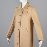 1970s Courreges Camel Coat and Skirt Set with Button Details