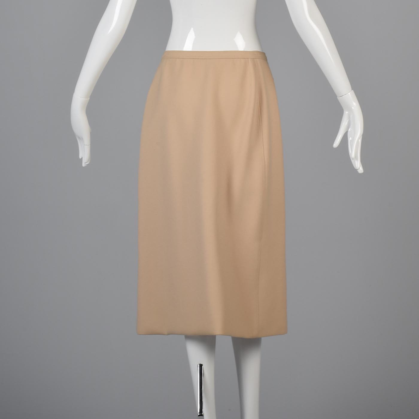 1970s Courreges Camel Coat and Skirt Set with Button Details