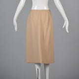 1970s Courreges Camel Coat and Skirt Set with Button Details