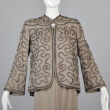 1940s Gabardine Skirt Suit with Swing Jacket