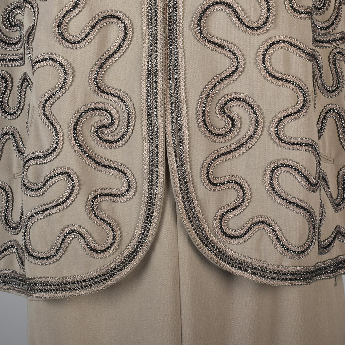 1940s Gabardine Skirt Suit with Swing Jacket