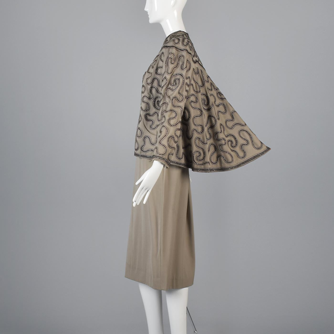 1940s Gabardine Skirt Suit with Swing Jacket