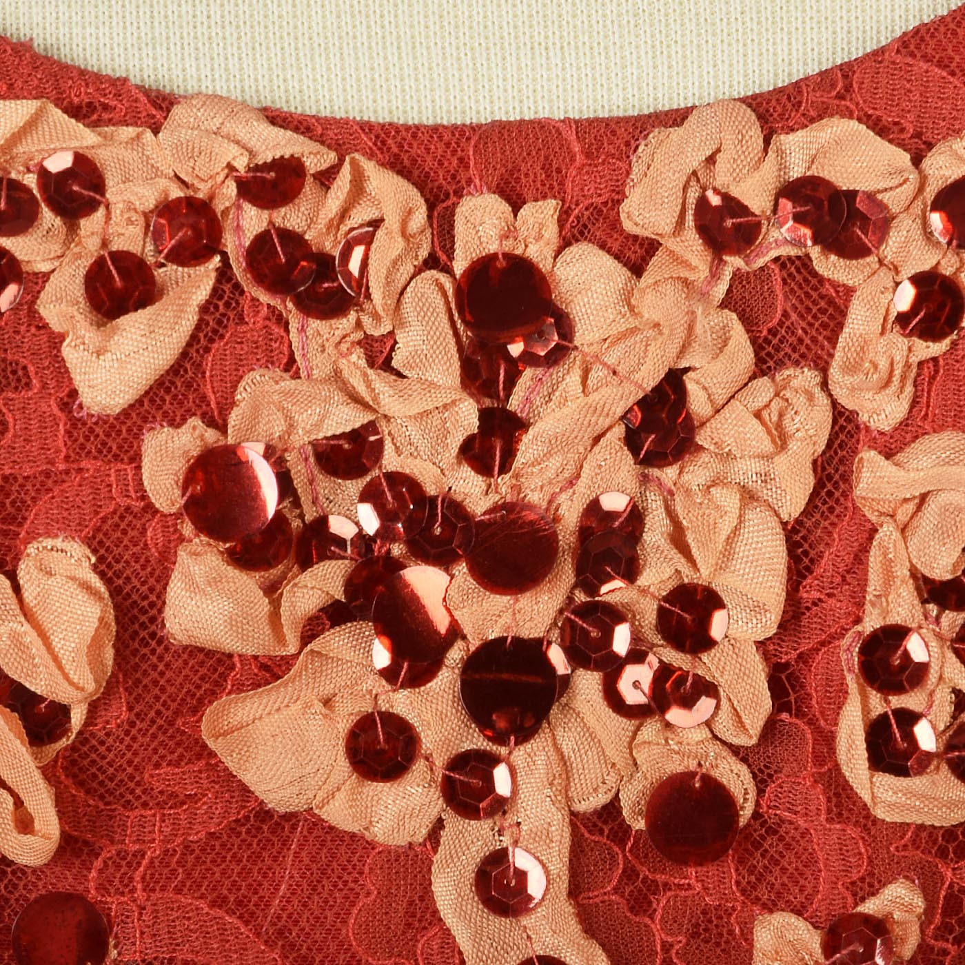 1940s Red Lace Fit & Flare Party Dress by Patric of Miss America