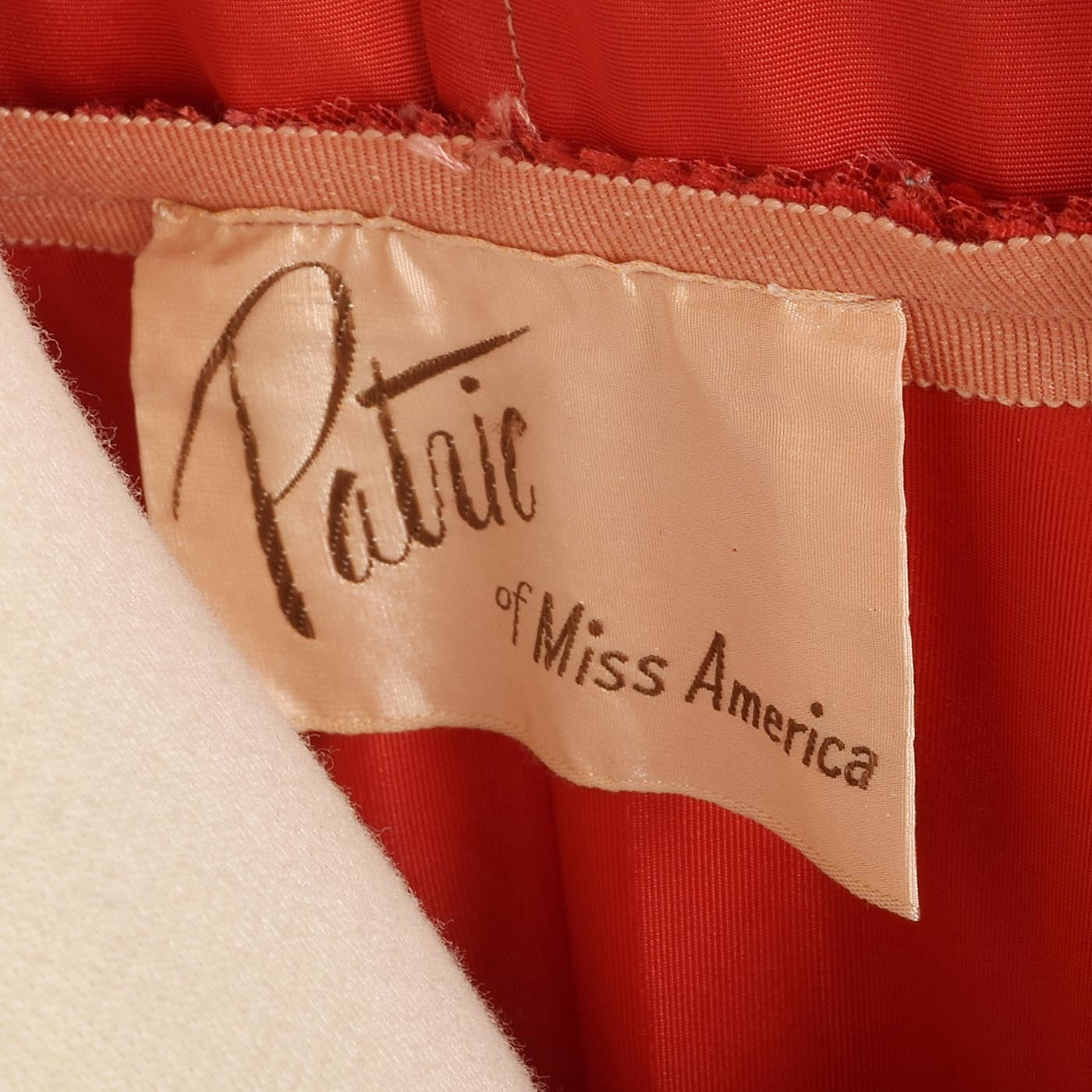 1940s Red Lace Fit & Flare Party Dress by Patric of Miss America