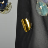 1960s Space Age Mod Sheer Silk Blouse with Bubble Sequins