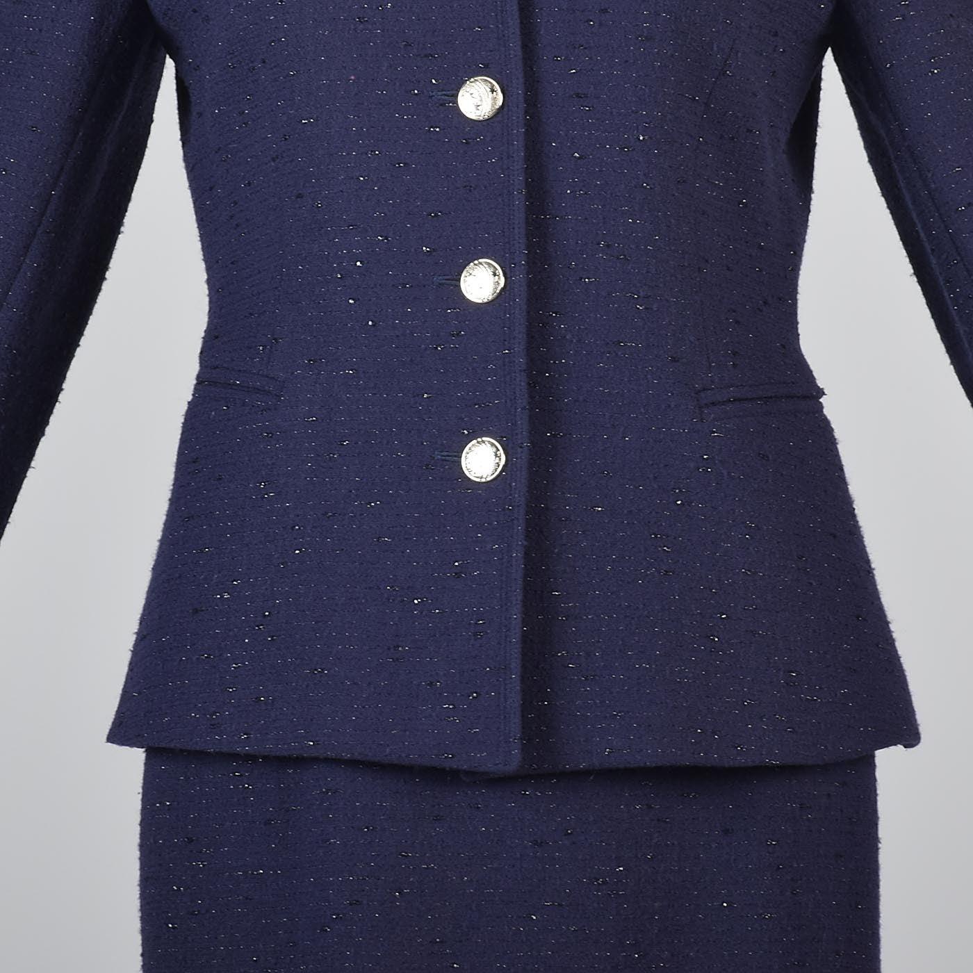 Night Sky Escada Margaritha Ley Navy Blue Skirt Suit
