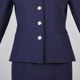 Night Sky Escada Margaritha Ley Navy Blue Skirt Suit