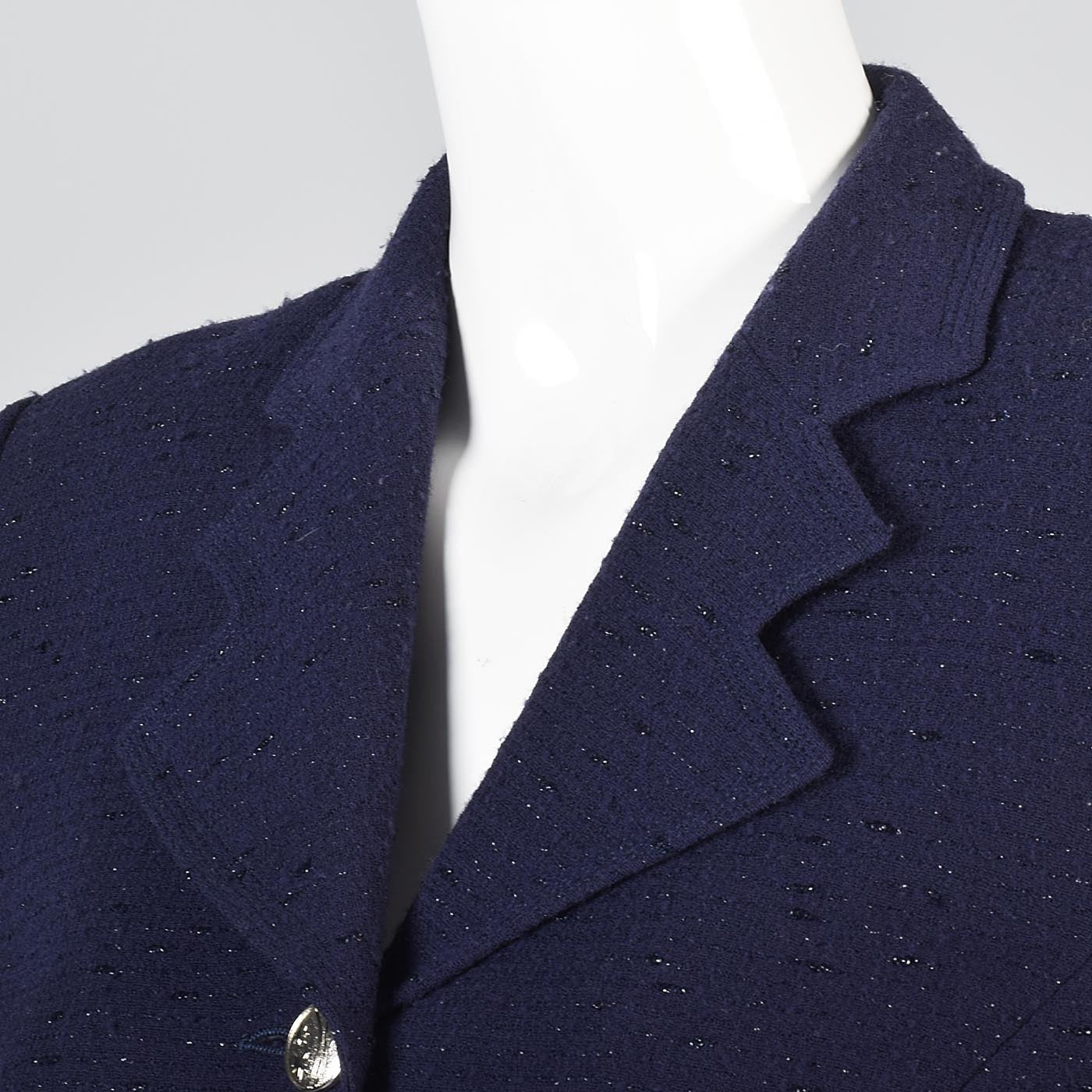 Night Sky Escada Margaritha Ley Navy Blue Skirt Suit