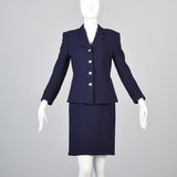 Night Sky Escada Margaritha Ley Navy Blue Skirt Suit