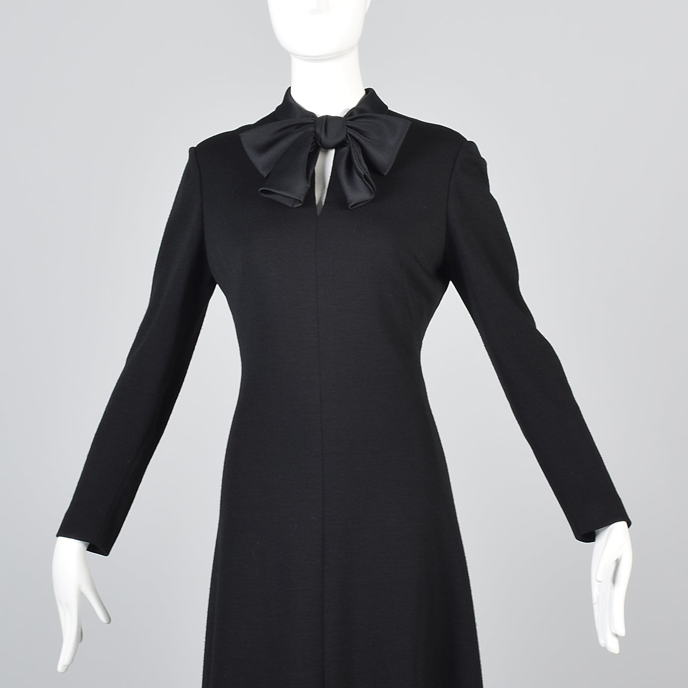 Adele Simpson Little Black Dress with Keyhole Bust & Satin Bow