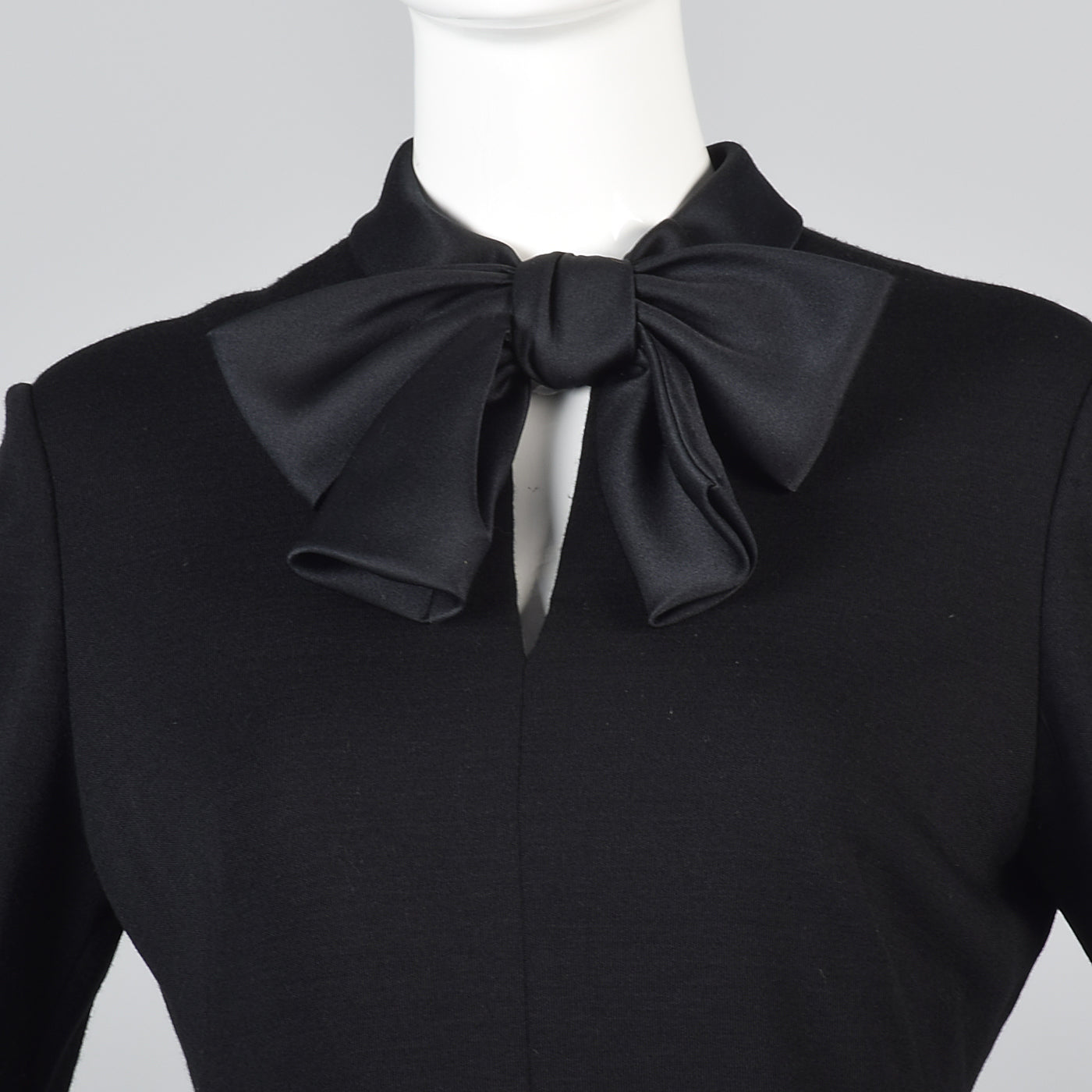Adele Simpson Little Black Dress with Keyhole Bust & Satin Bow