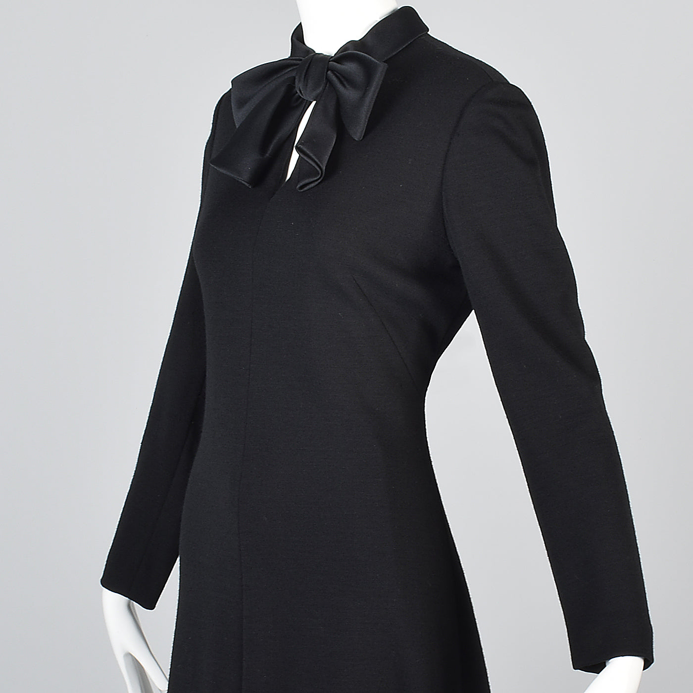 Adele Simpson Little Black Dress with Keyhole Bust & Satin Bow