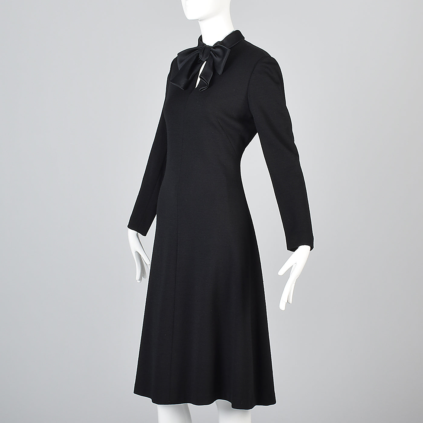 Adele Simpson Little Black Dress with Keyhole Bust & Satin Bow