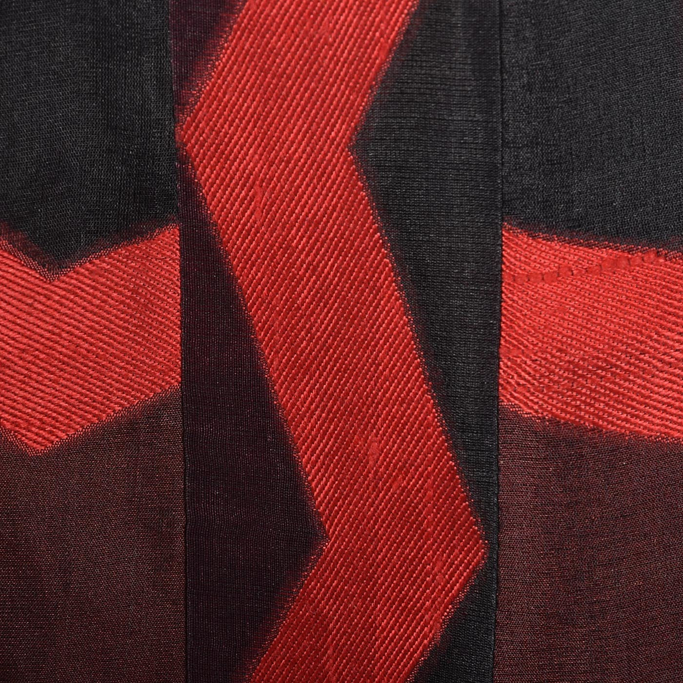 Annie Corvall Paris Silk Cocktail Dress Red & Black Stripe