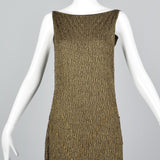 Christian Dior Boutique John Galliano Metallic Gold Evening Dress