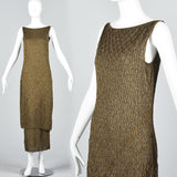 Christian Dior Boutique John Galliano Metallic Gold Evening Dress