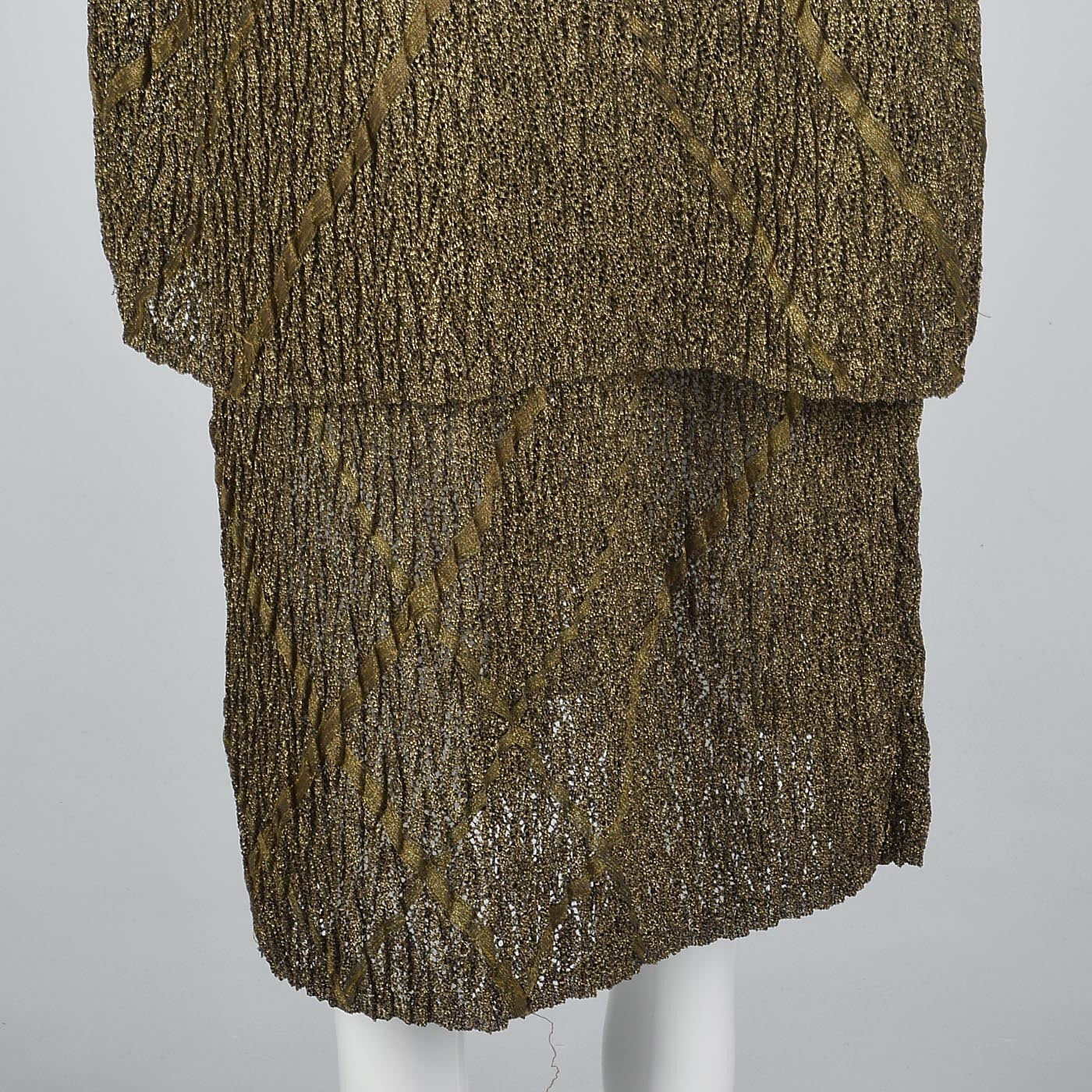 Christian Dior Boutique John Galliano Metallic Gold Evening Dress